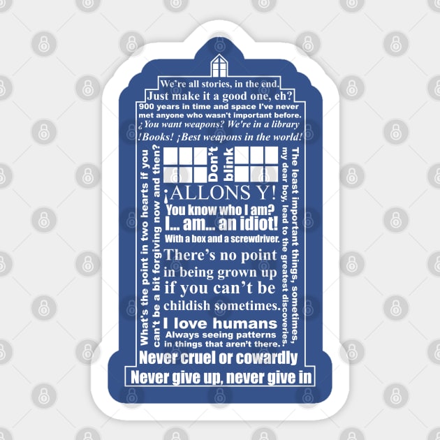 Doctor Quotes Sticker by nickbeta